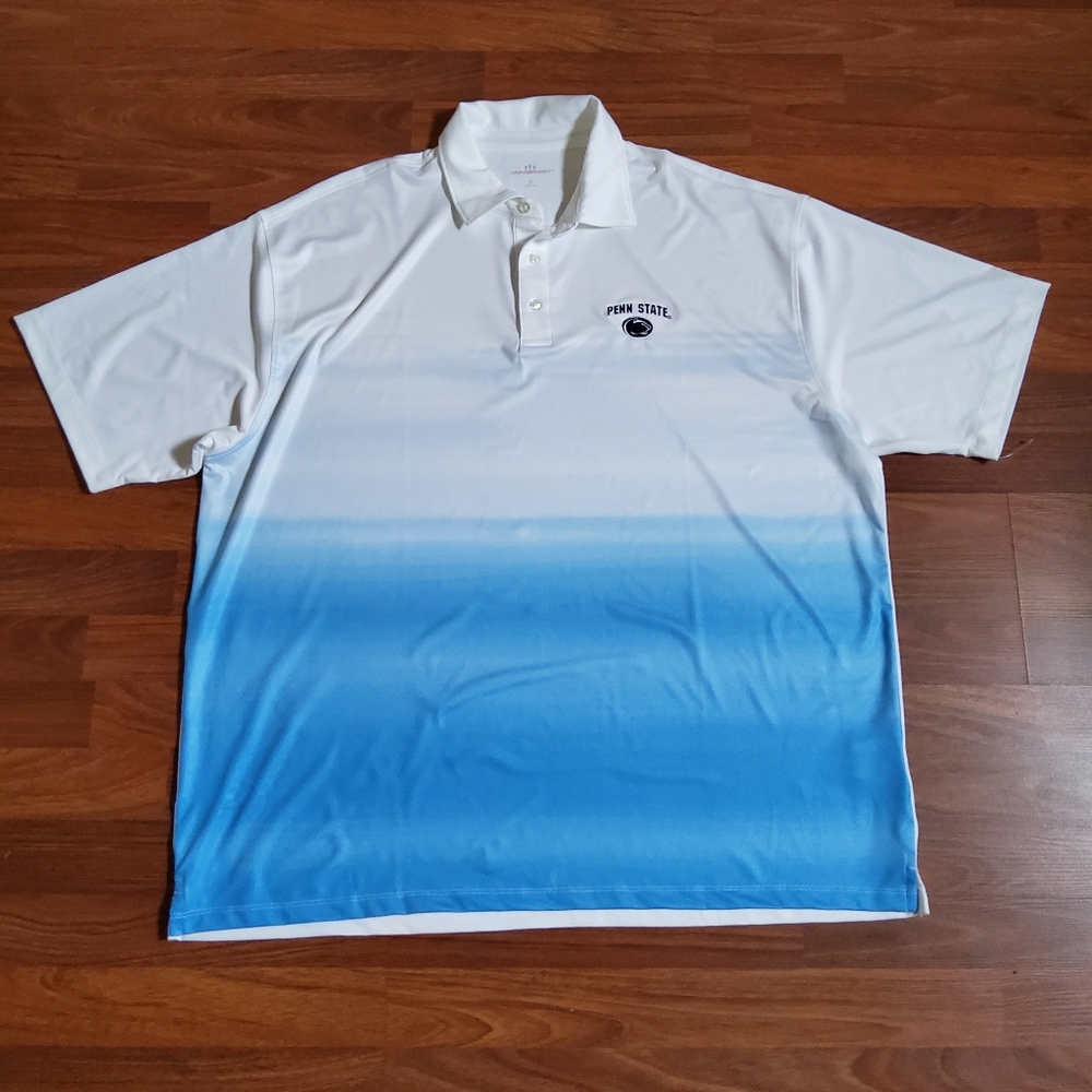 Vansport Penn State Tie-Dye / Ombre Dip-Dye Polo Golf Shirt — Size 2X NWOT